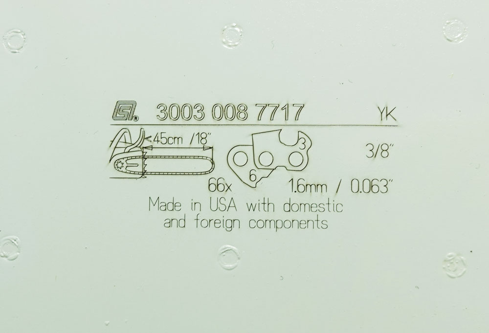 Oznaczenie prowadnicy STIHL Rollomatic E 45cm 3/8"